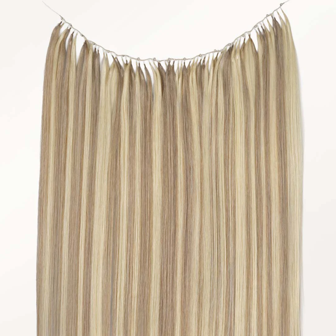 Light Blonde Highlights (16/22A) Feather Weft Hair Extension (50g-60g) - Image 4