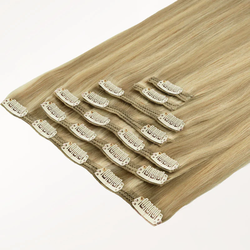 Light Blonde Highlights (16/22A) Full Classic Clip-Ins (160g-220g) - Image 9
