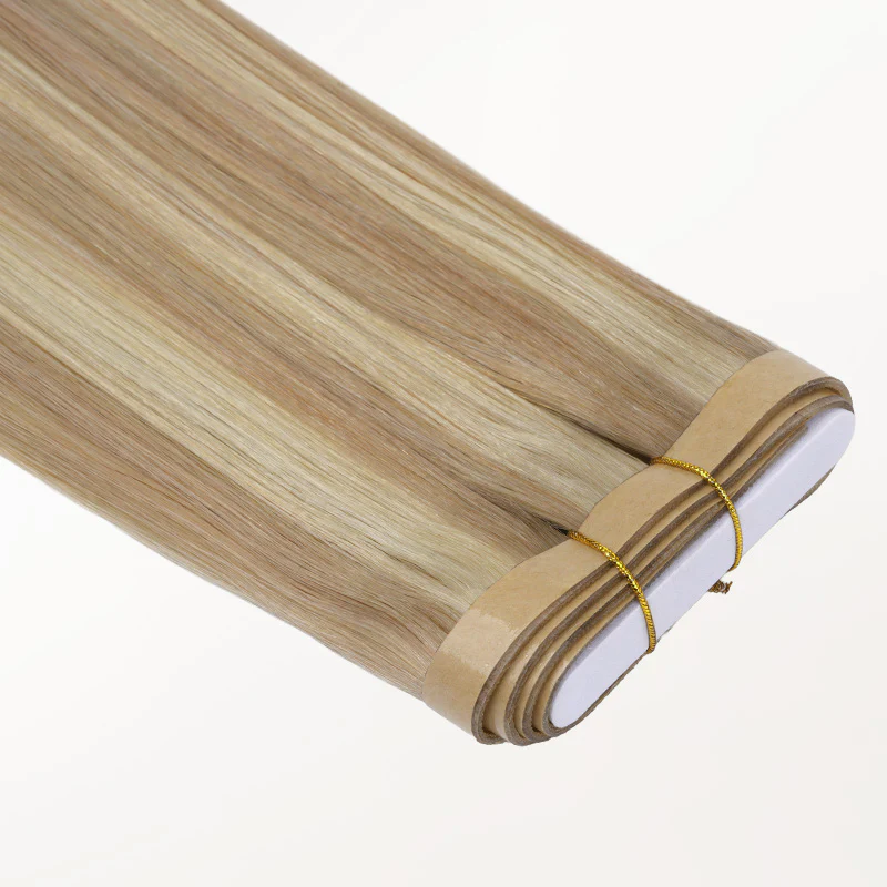 Light Blonde Highlights (16/22A) Genius Tape Weft Hair Extensions 60g - Image 16