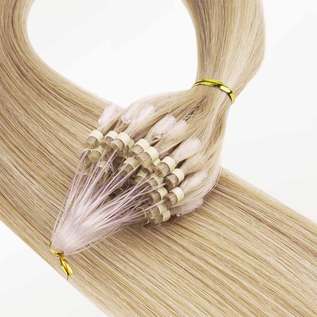 Light Blonde Highlights (16/22A) Micro Link Tip Hair Extensions - Image 4