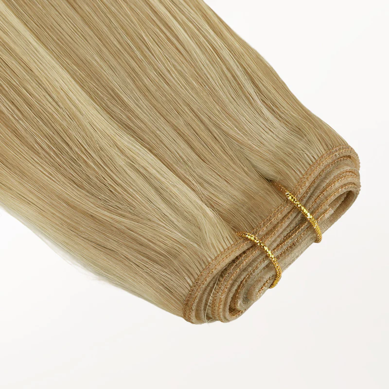 Light Blonde Highlights (16/22A) Thick Genius Tape Weft Hair Extensions 100-120g - Image 5