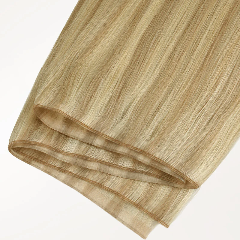 Light Blonde Highlights (16/22A) Thick Genius Tape Weft Hair Extensions 100-120g - Image 6