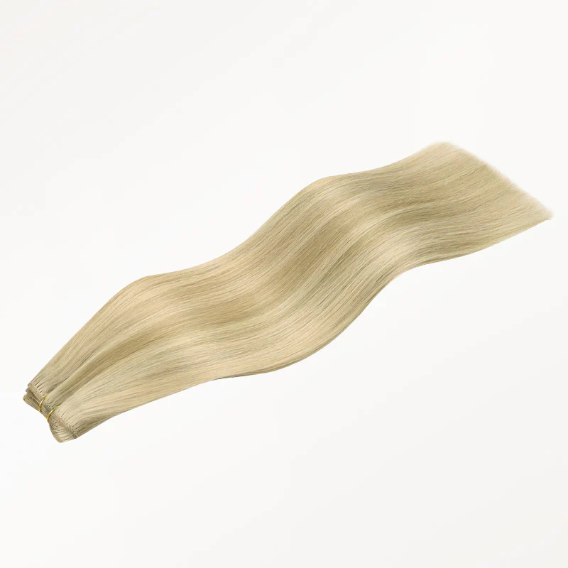 Light Blonde Highlights (16/22A) Thick Sew-In Weft Hair Extensions (120g-160g) - Image 5