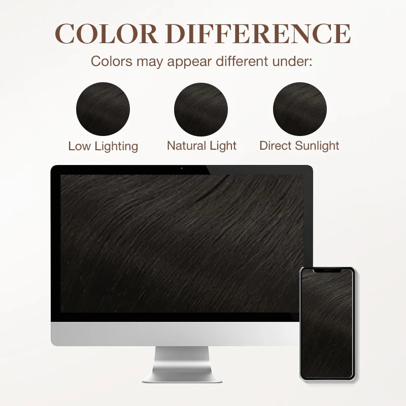 Light Brown (2A) Wire Hair Extensions (70g-110g) - Image 7