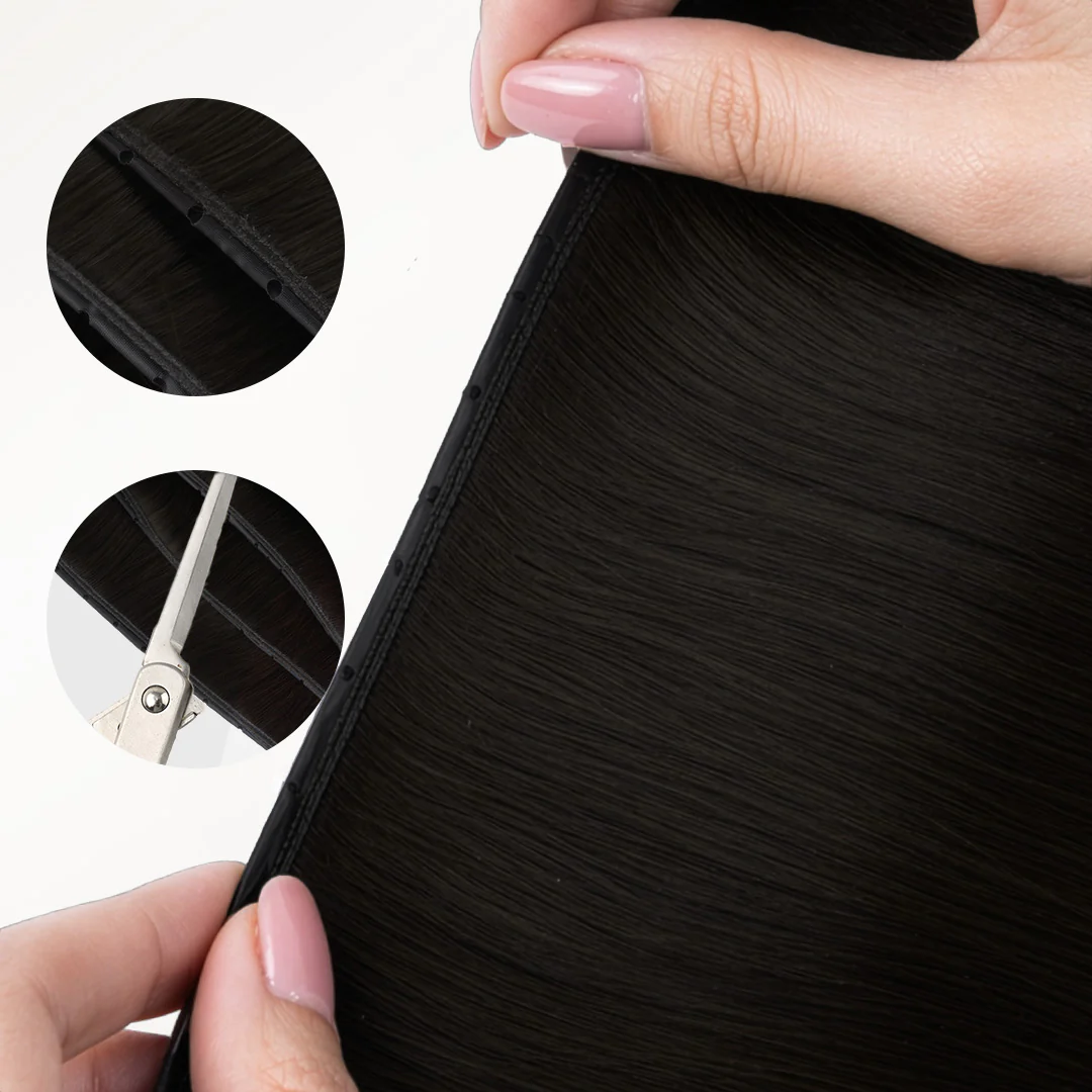 Natural Black (1B) Butterfly Weft Hair Extensions (100g-160g) - Image 12