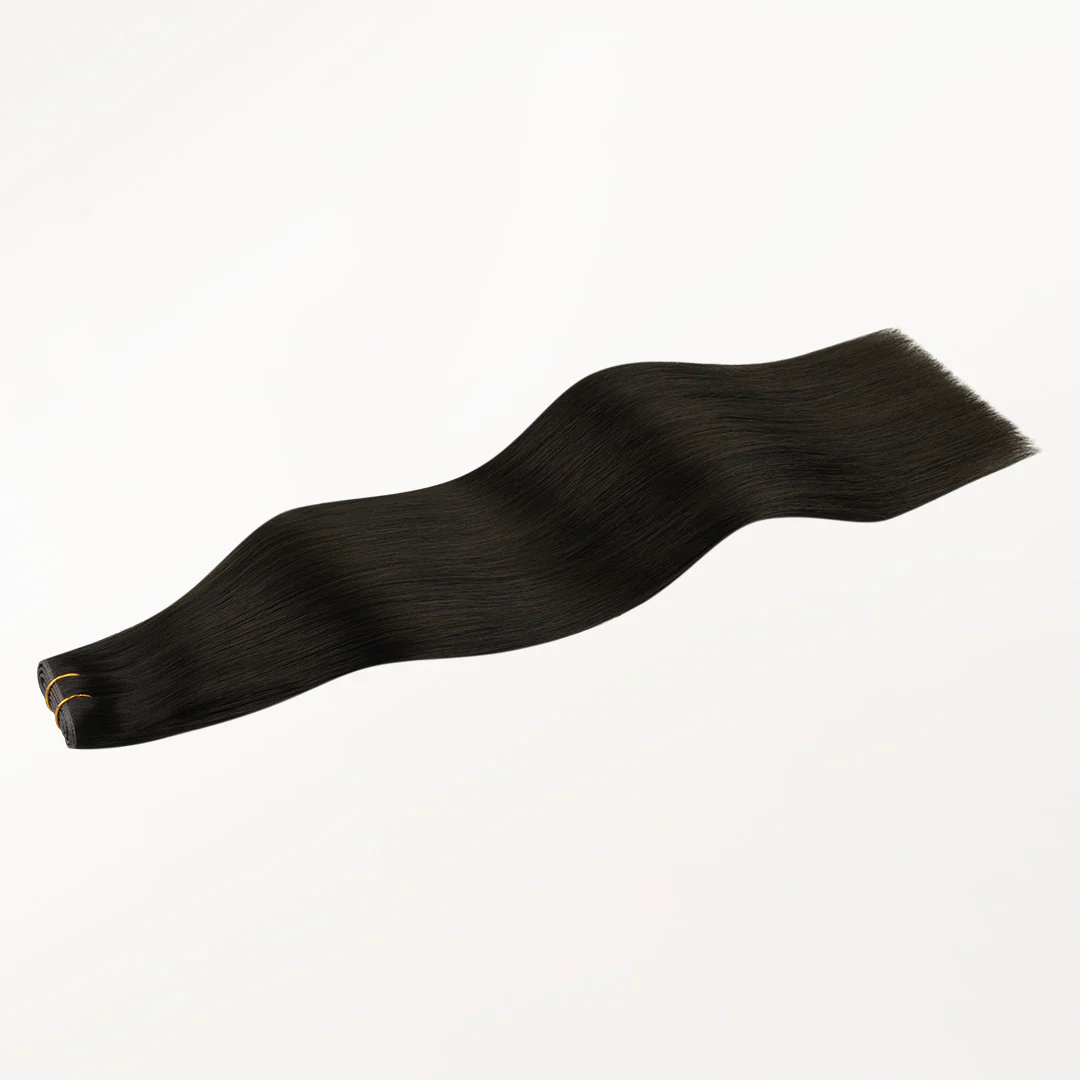 Natural Black (1B) Butterfly Weft Hair Extensions (100g-160g) - Image 3