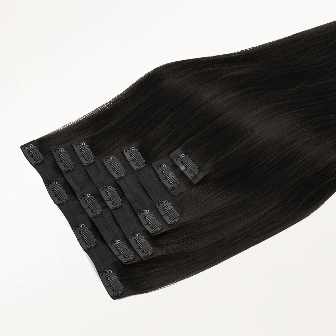 Natural Black (1B) Seamless Clip-Ins (130g-160g) - Image 8