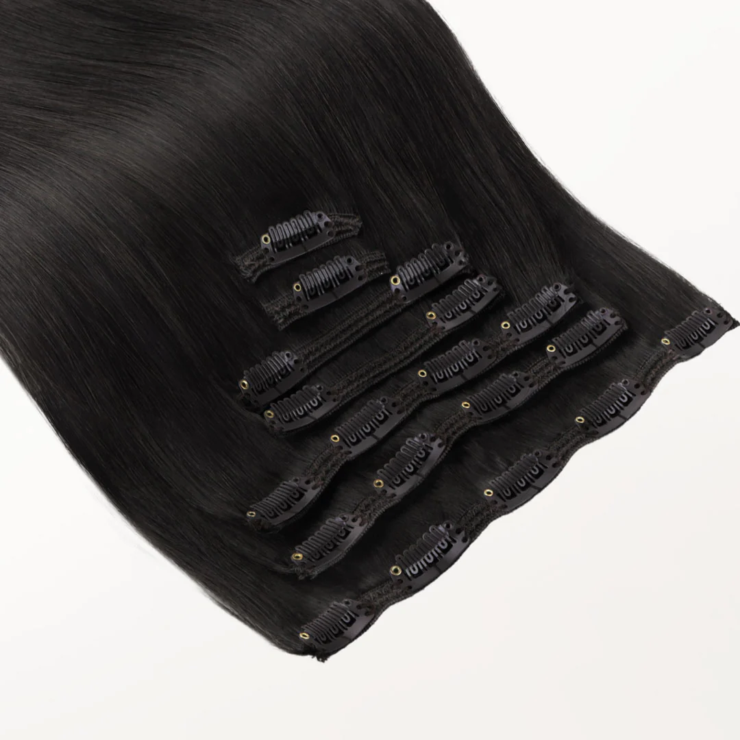 Natural Black (1B) Classic Clip-Ins (150g-170g) - Image 4