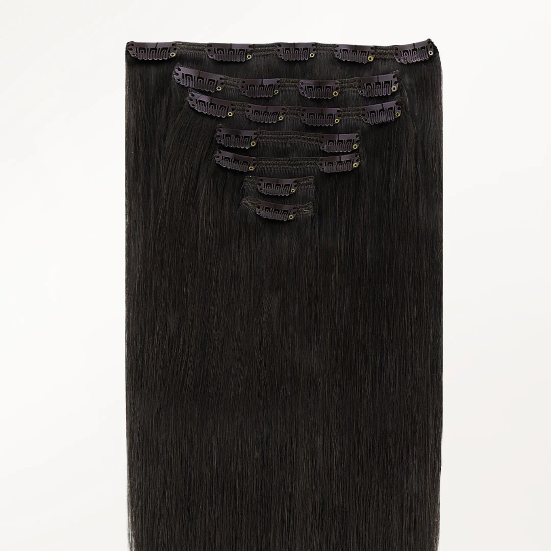 Natural Black (1B) Classic Clip-Ins (150g-170g) - Image 7