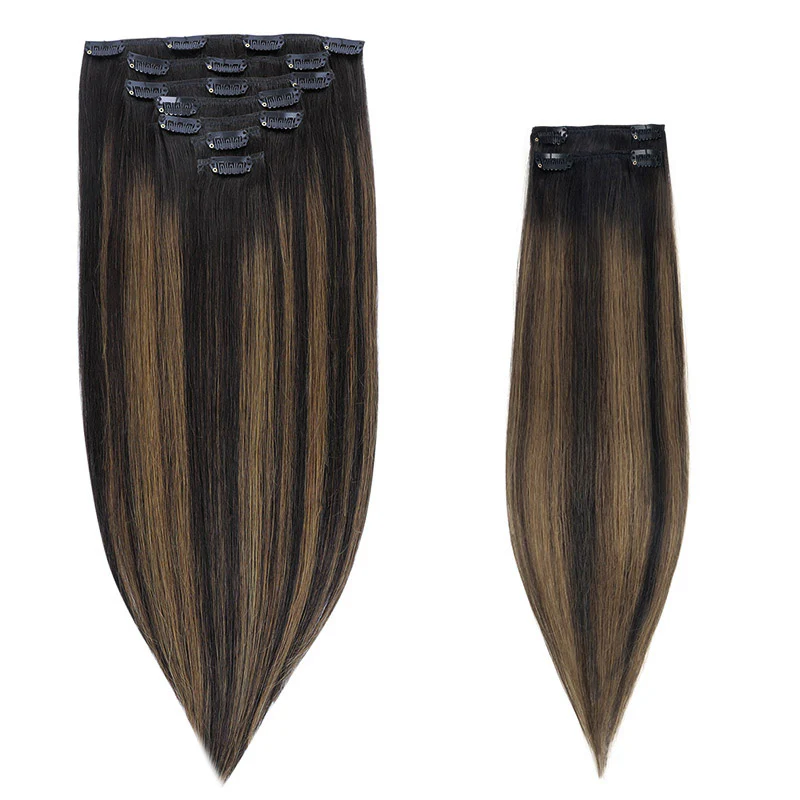 Natural Black Balayage (1B/6/1B) Classic Clip-Ins (150g-170g) - Image 3