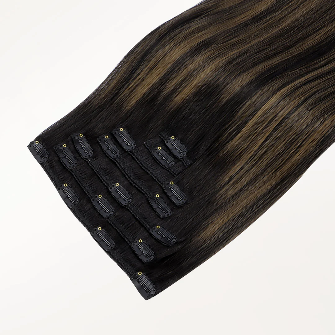 Natural Black Balayage (1B/6/1B) Classic Clip-Ins (150g-170g) - Image 4