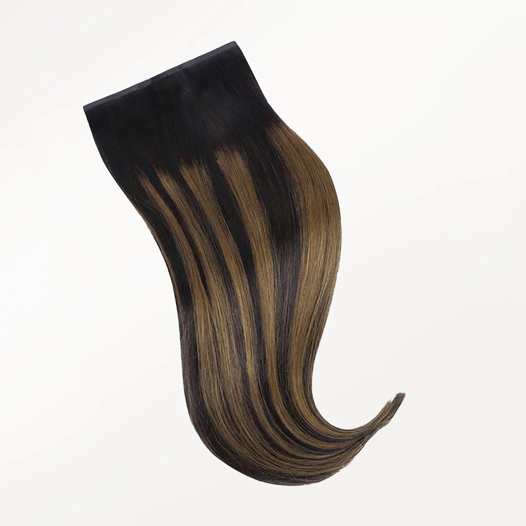Natural Black Balayage (1B/6/1B) Seamless Clip-Ins (130g-160g) - Image 3