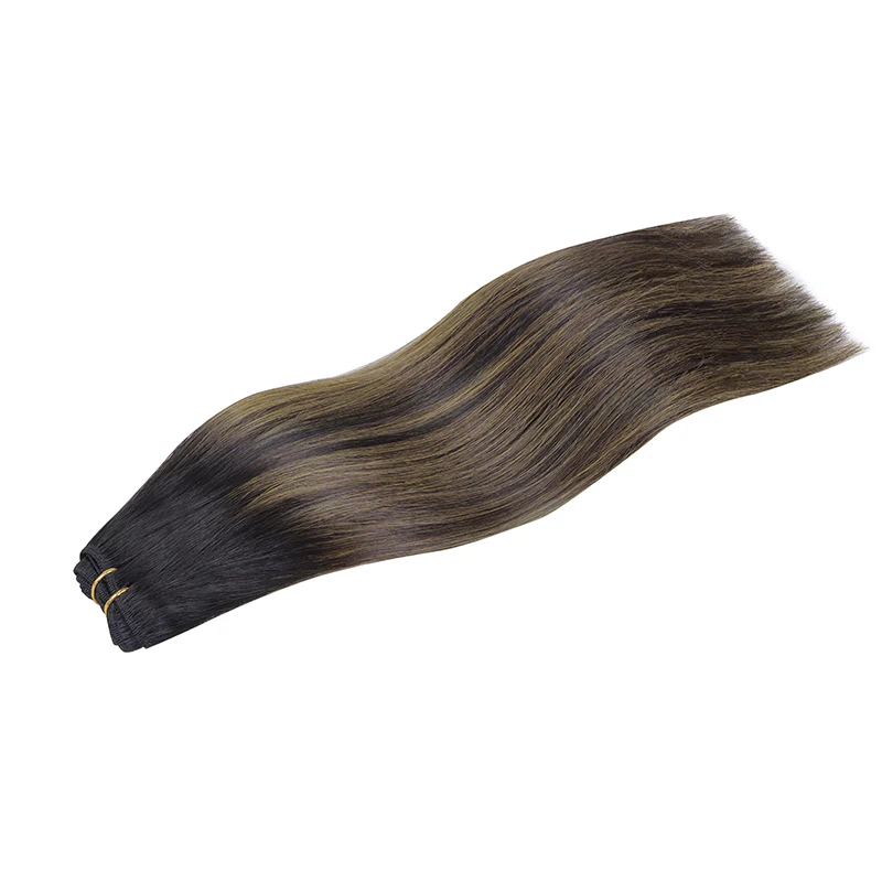 Natural Black Balayage (1B/6/1B) Sew-In Weft Hair Extensions (80g-120g) - Image 3