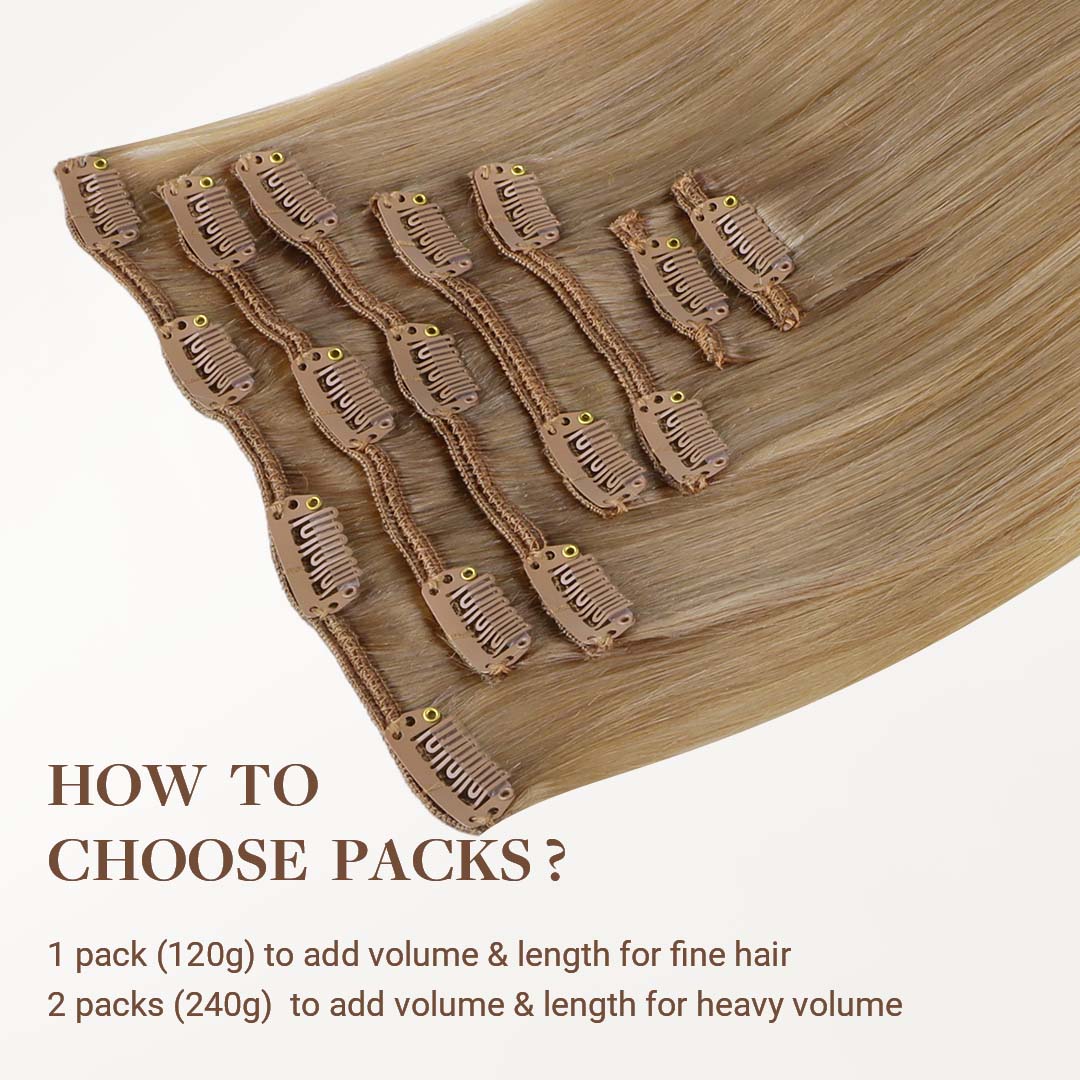 Natural Blonde Balayage (18ET90A) Classic Clip-Ins (120g-130g) - Image 5