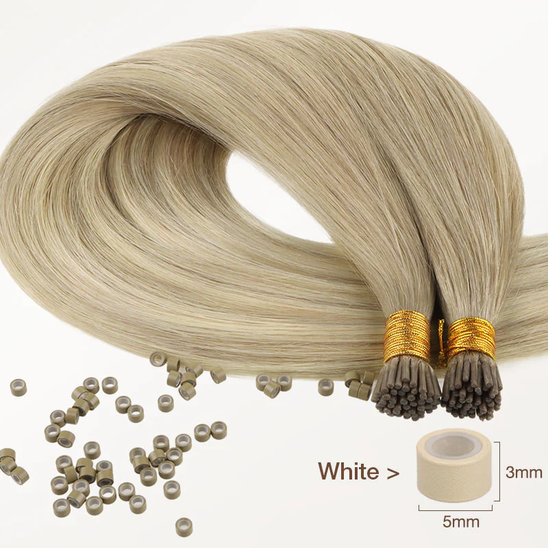 Natural Blonde Balayage (18ET90A) I-Tip Hair Extensions 50g - Image 3