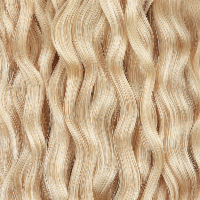 Platinum Blonde (22H) Elf Curly Clip-in Hair Extensions (120-150g) - Image 11