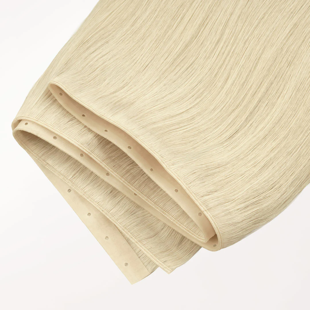 Platinum Blonde (60A) Butterfly Weft Hair Extensions (100g-160g) - Image 4