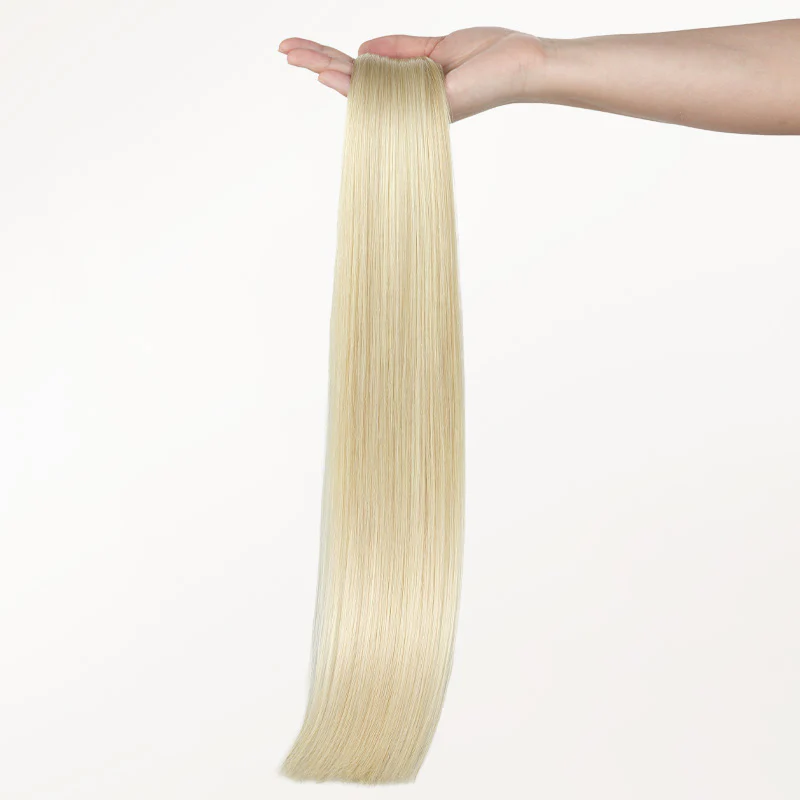 Platinum Blonde (60A) Genius Weft Hair Extensions (50-120g) - Image 3