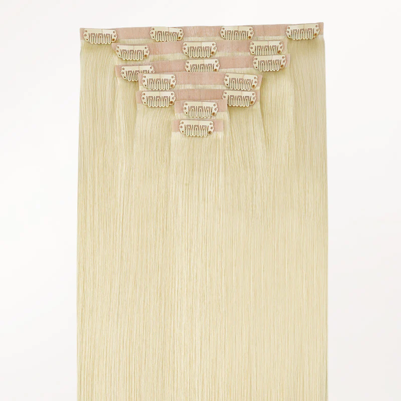 Platinum Blonde (60A) Invisi Edge Seamless Clip-Ins (140g-160g) - Image 4