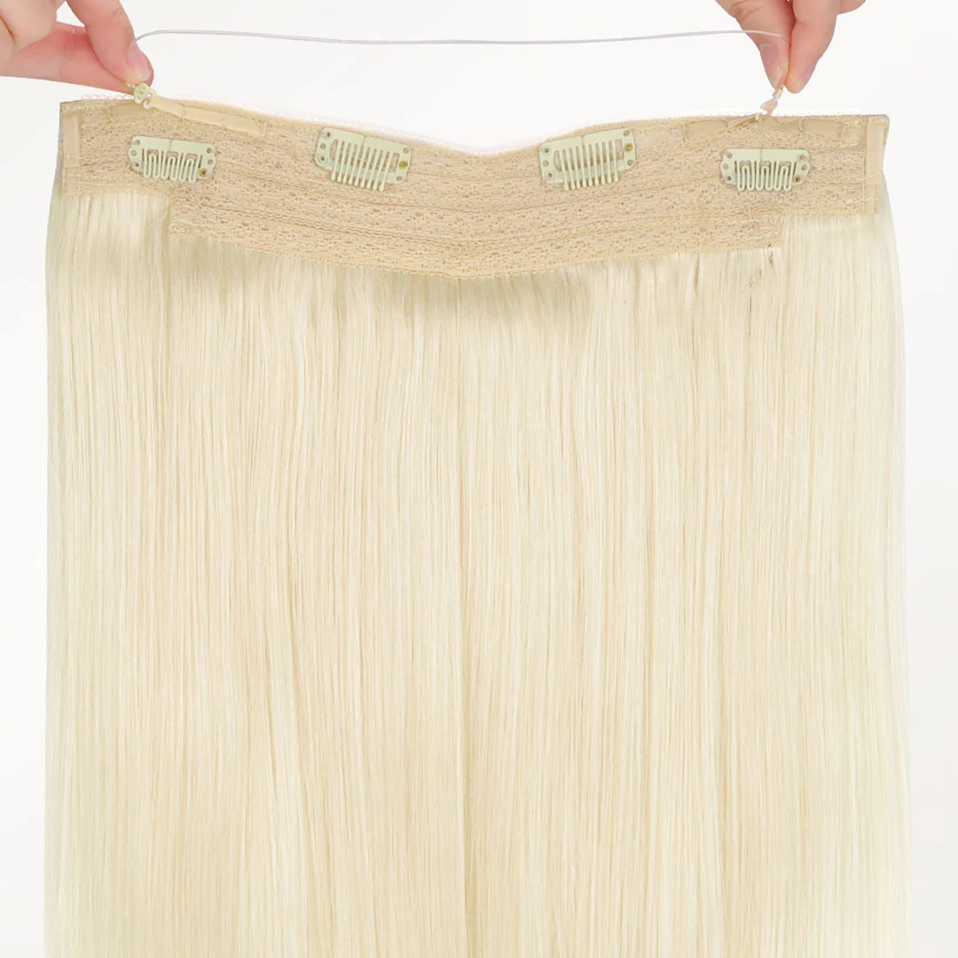 Platinum Blonde (60A) Pro & Wire Hair Extension (70g-140g) - Image 10
