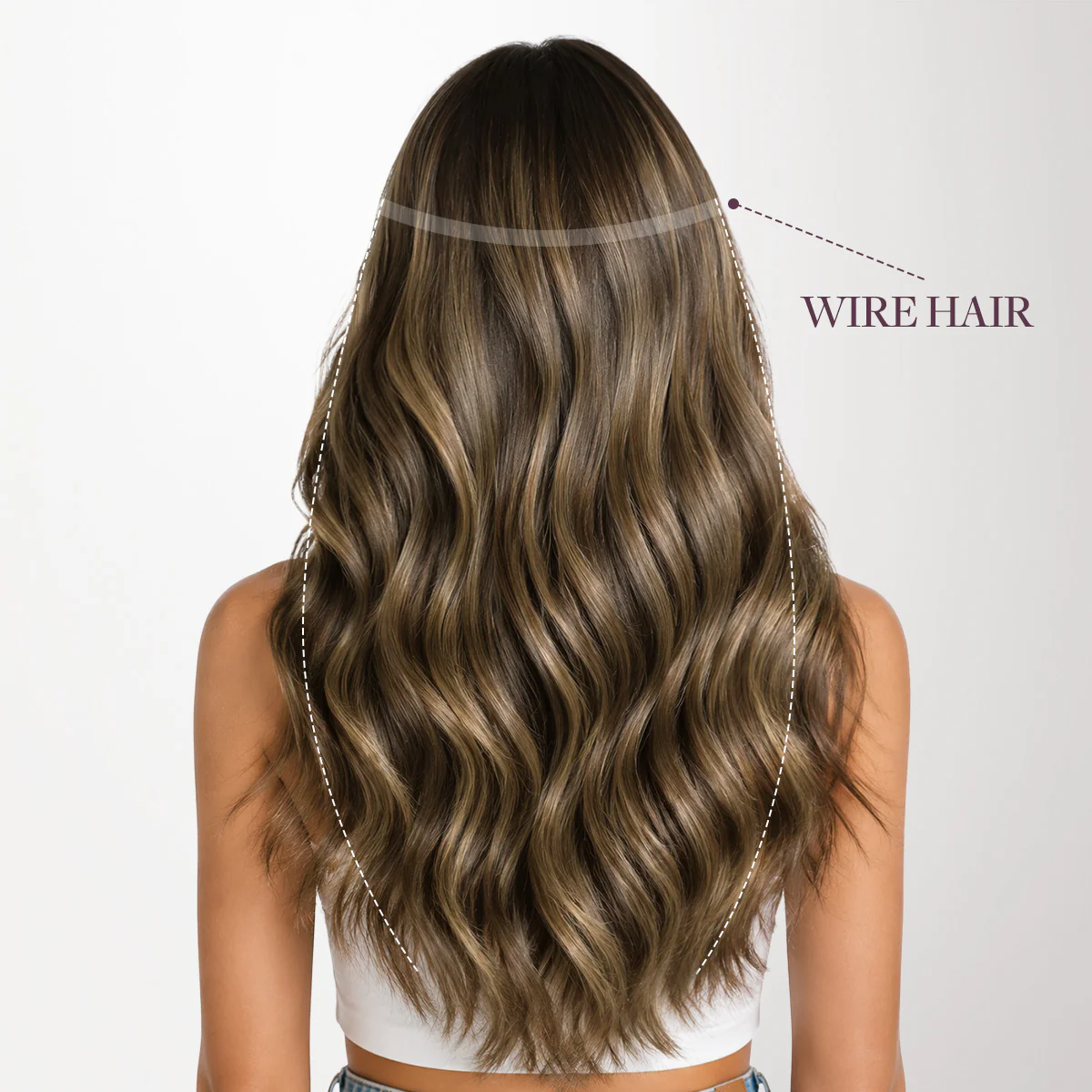 Chocolate Brown (4A) Wire Hair Extensions (70g-110g) - Image 5