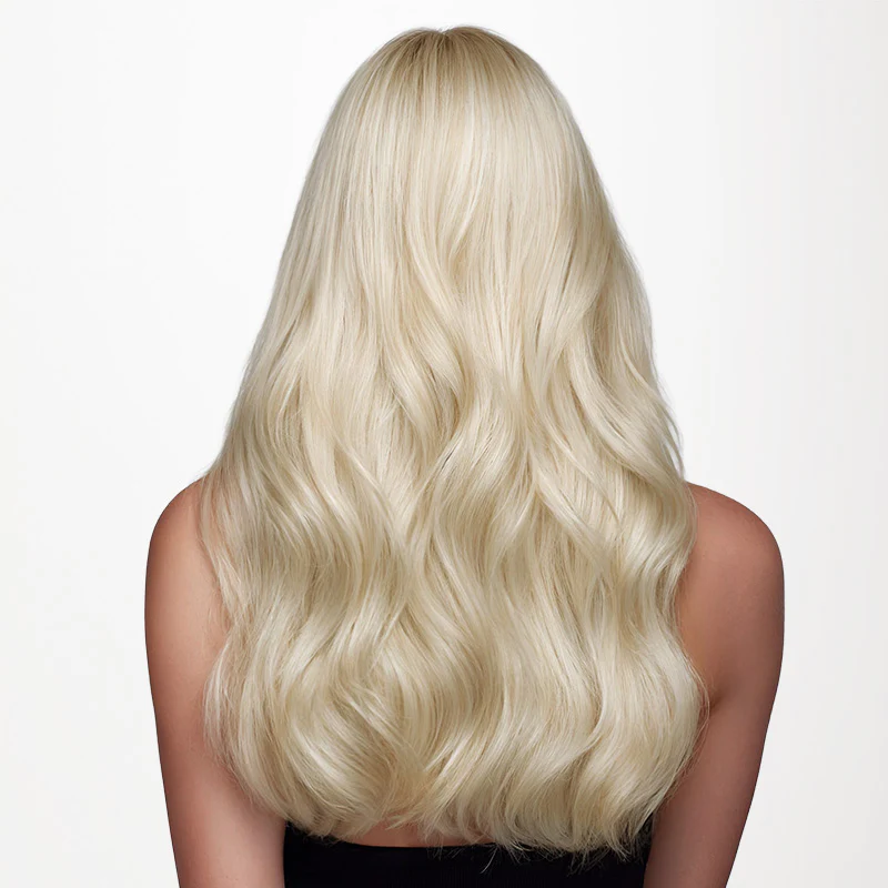 Platinum Blonde (60A) Thick Sew-In Weft Hair Extensions (120g-160g) - Image 2