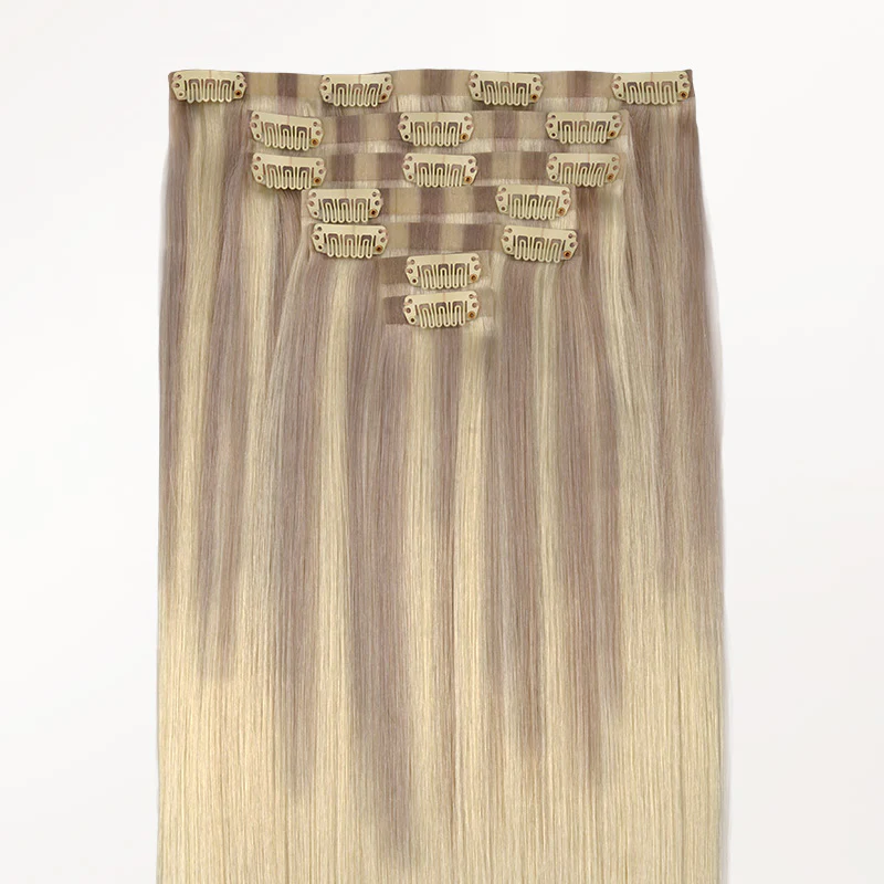Platinum Blonde Balayage (17/22/60) Invisi Edge Seamless Clip-Ins (140g-160g) - Image 4