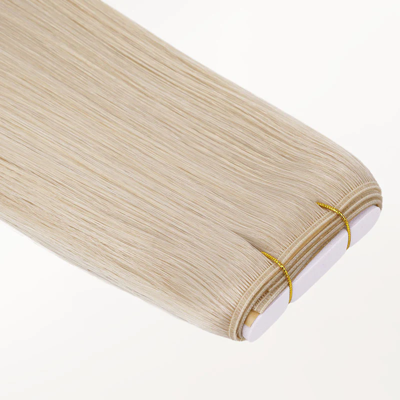 Pure Platinum Blonde (1000) Genius Tape Weft Hair Extensions 60g - Image 17