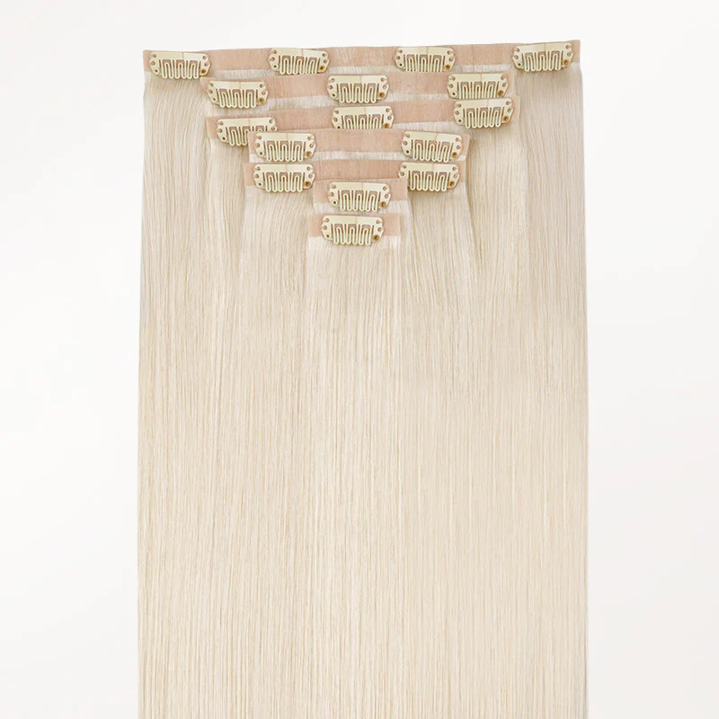 Pure Platinum Blonde (1000) Invisi Edge Seamless Clip-Ins (140g-160g) - Image 5
