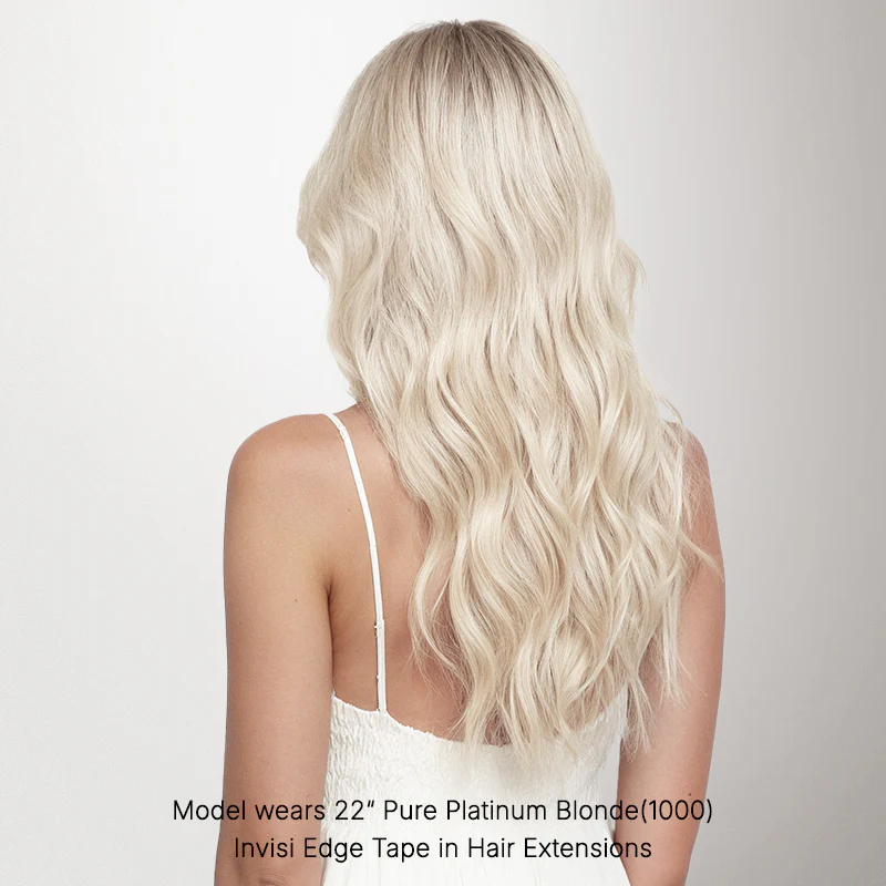Pure Platinum Blonde (1000) Invisi Edge Tape-Ins 50g - Image 5
